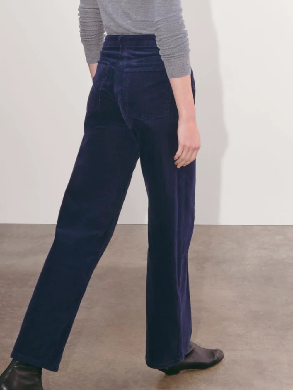 Everlane Wide Leg Corduroy Navy Blue Pants Size 6